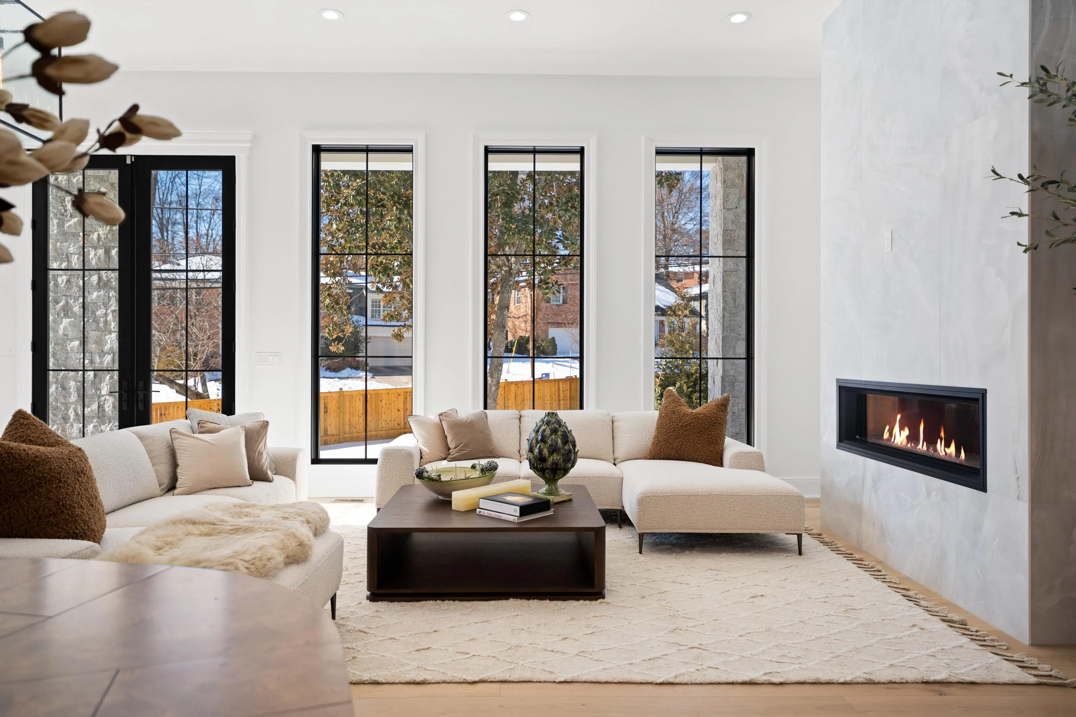 Living room real estate photography in Bethesda