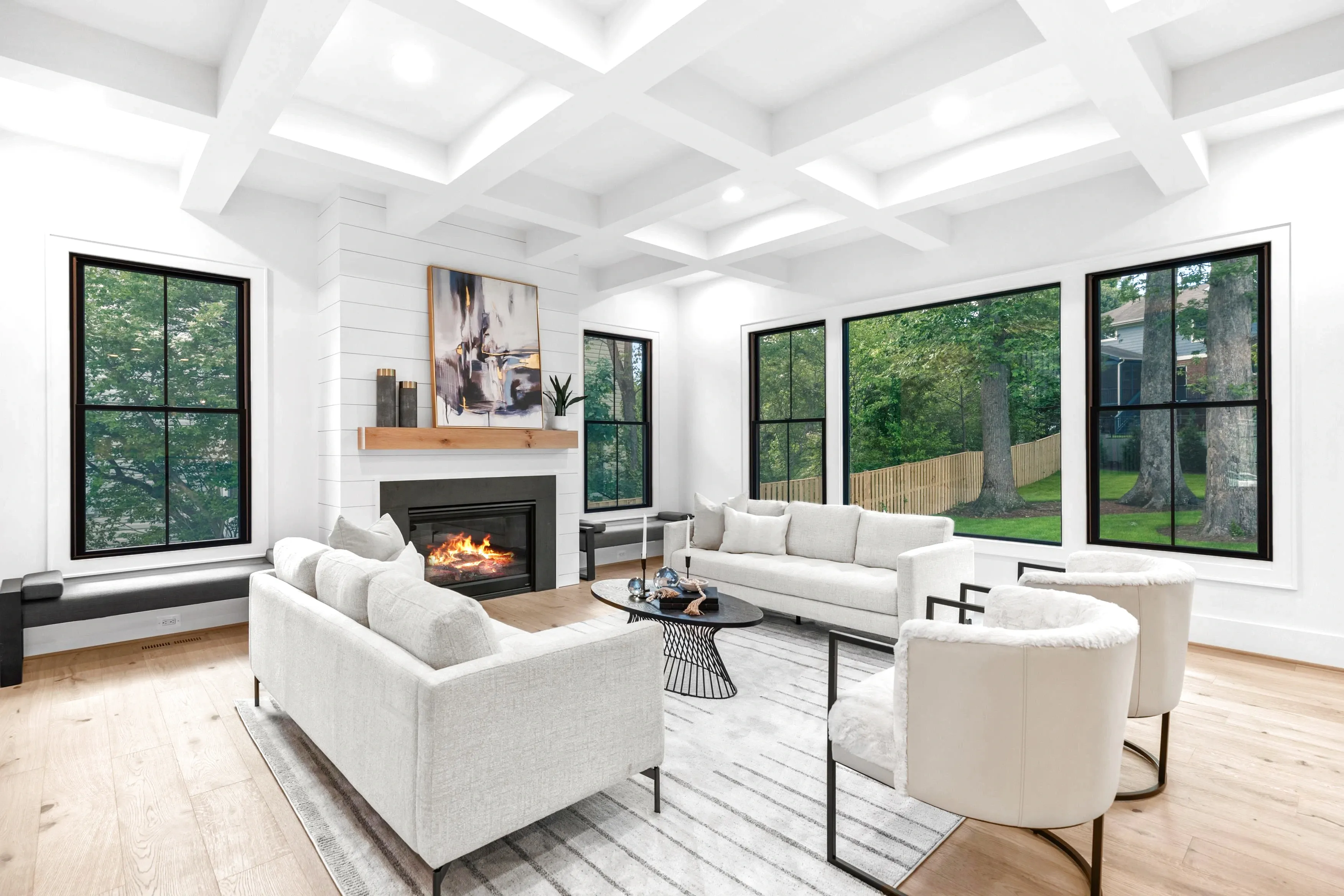 Bright living room photography in Silver Spring, MD