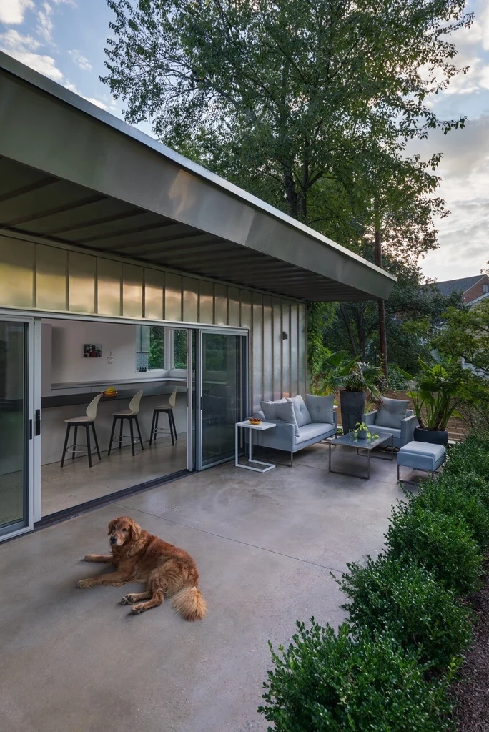 Modern house exterior detail — architectural photography in natural setting