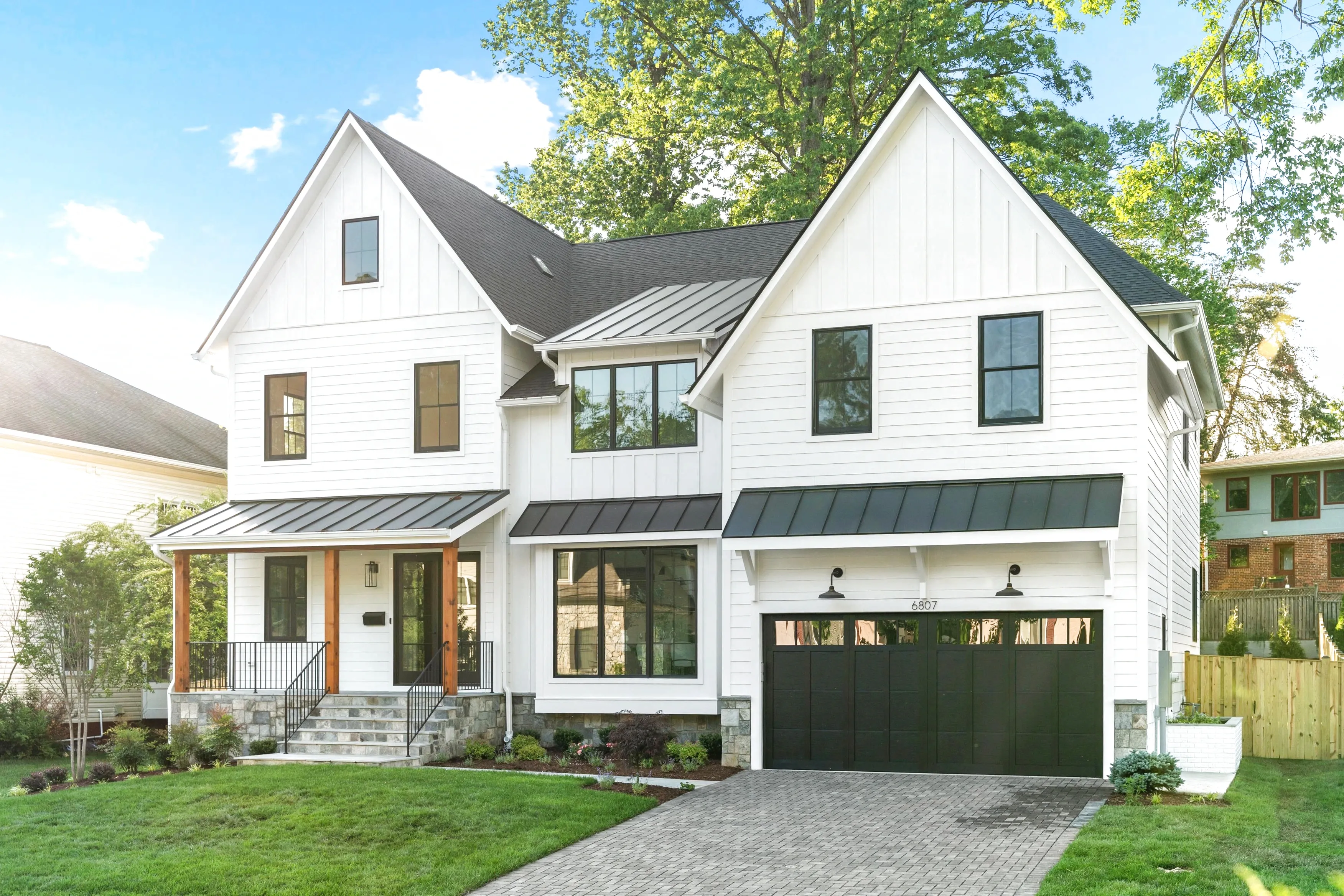 Modern luxury home exterior — real estate photography in Rockville, MD by Umedia