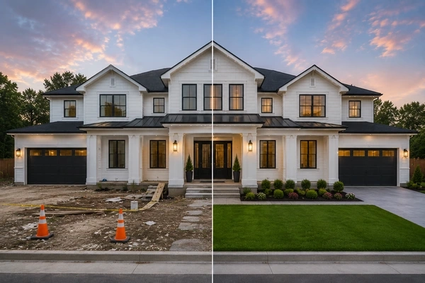 Photos + Virtual Cleanup real estate media package — New construction & spec homes