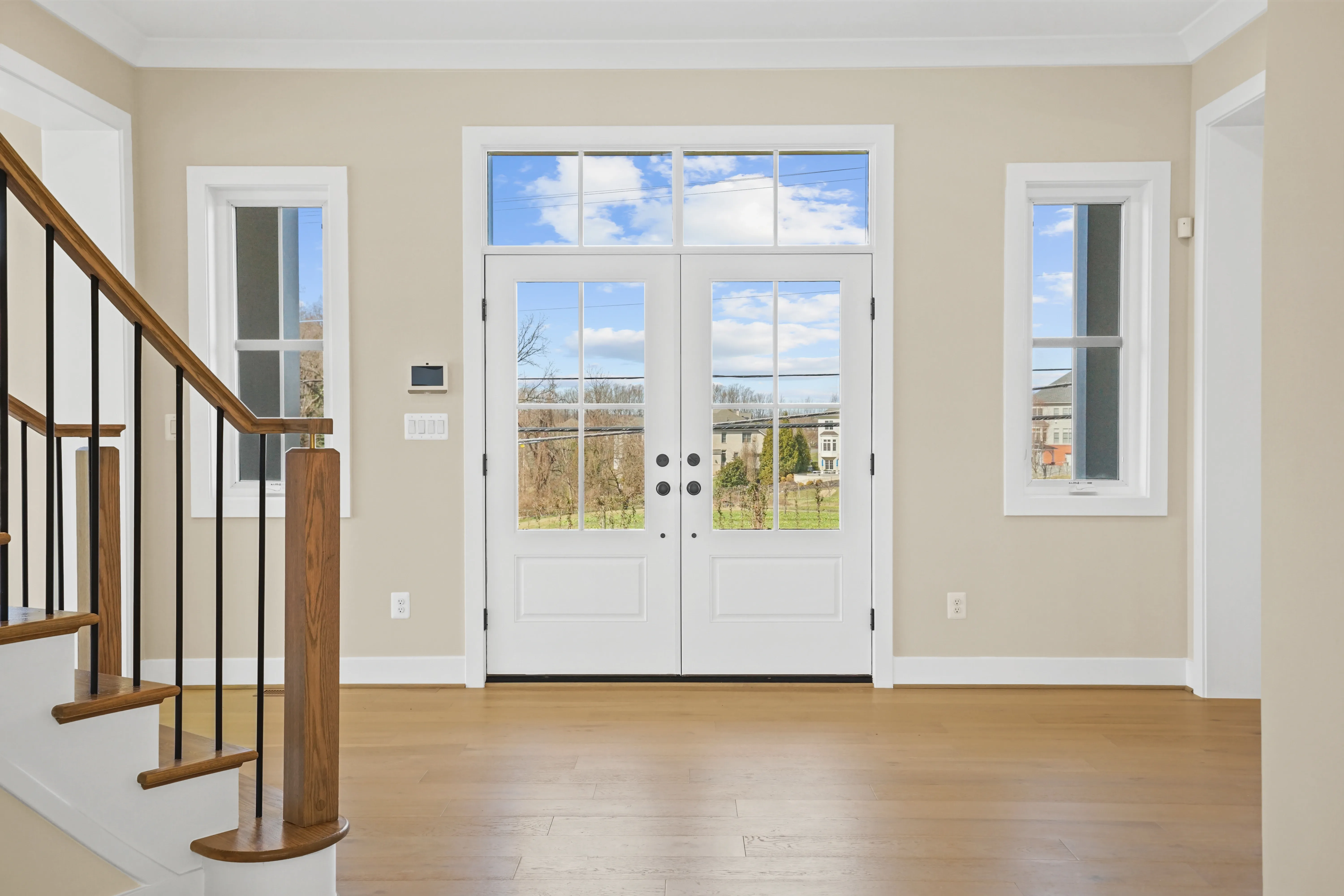 Twilight exterior — luxury home in Potomac, MD