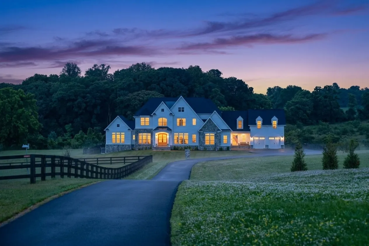 Property photographed in twilight conditions