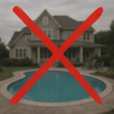 Blurry real estate photo with a red X—example of poor listing media