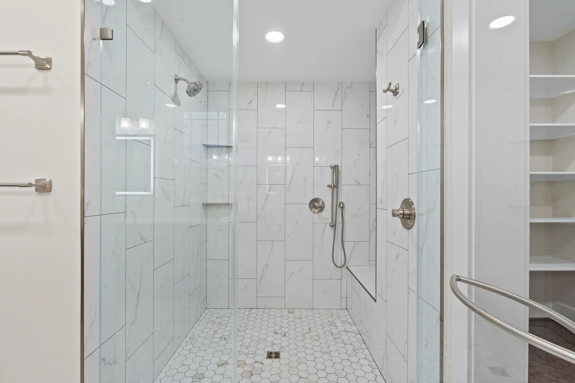 Luxury shower, real estate photography by Umedia, Falls Church, VA