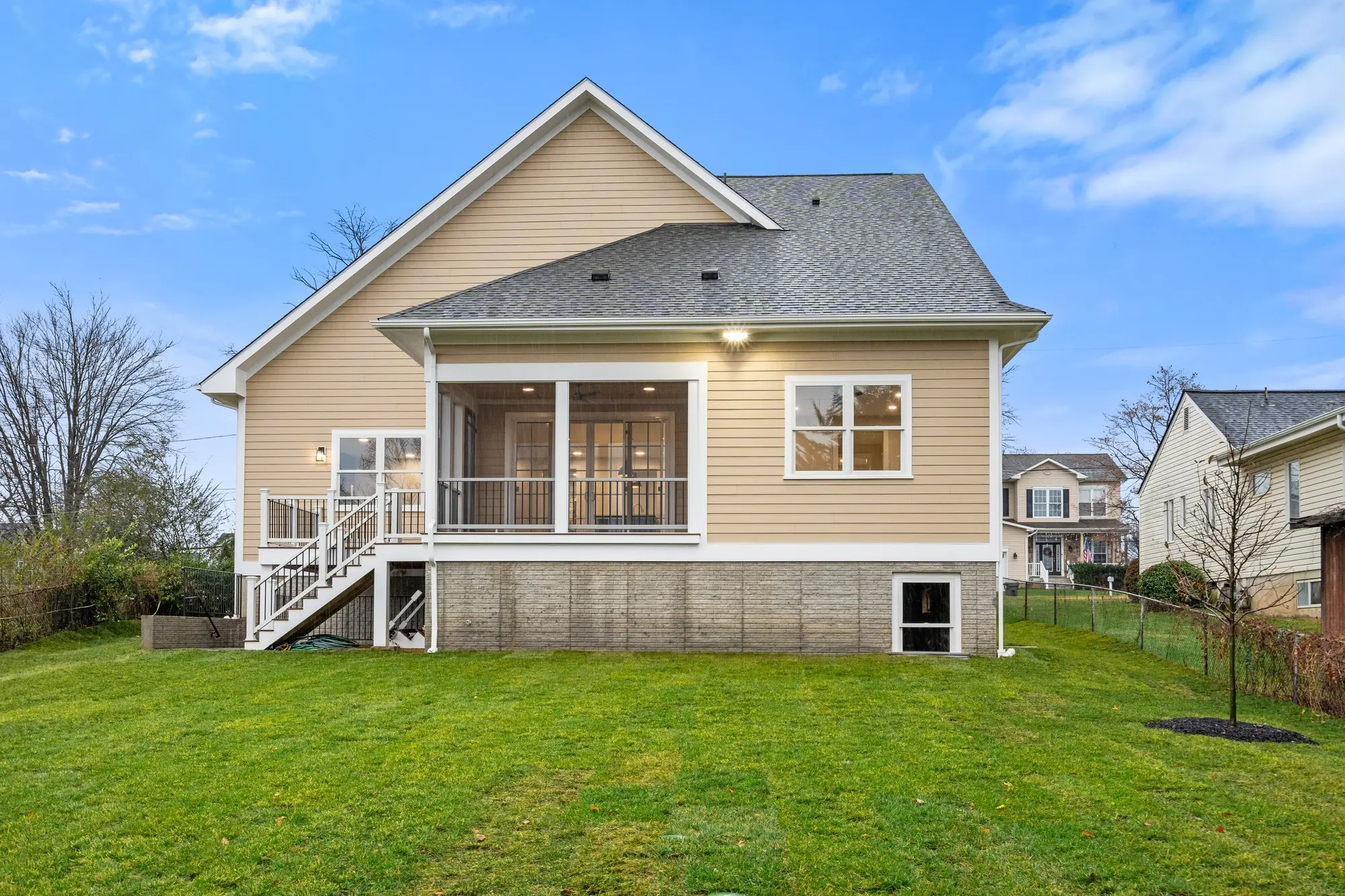 Professionally photographed backyard of renovated single-family home in Falls Church, VA by Umedia real estate media