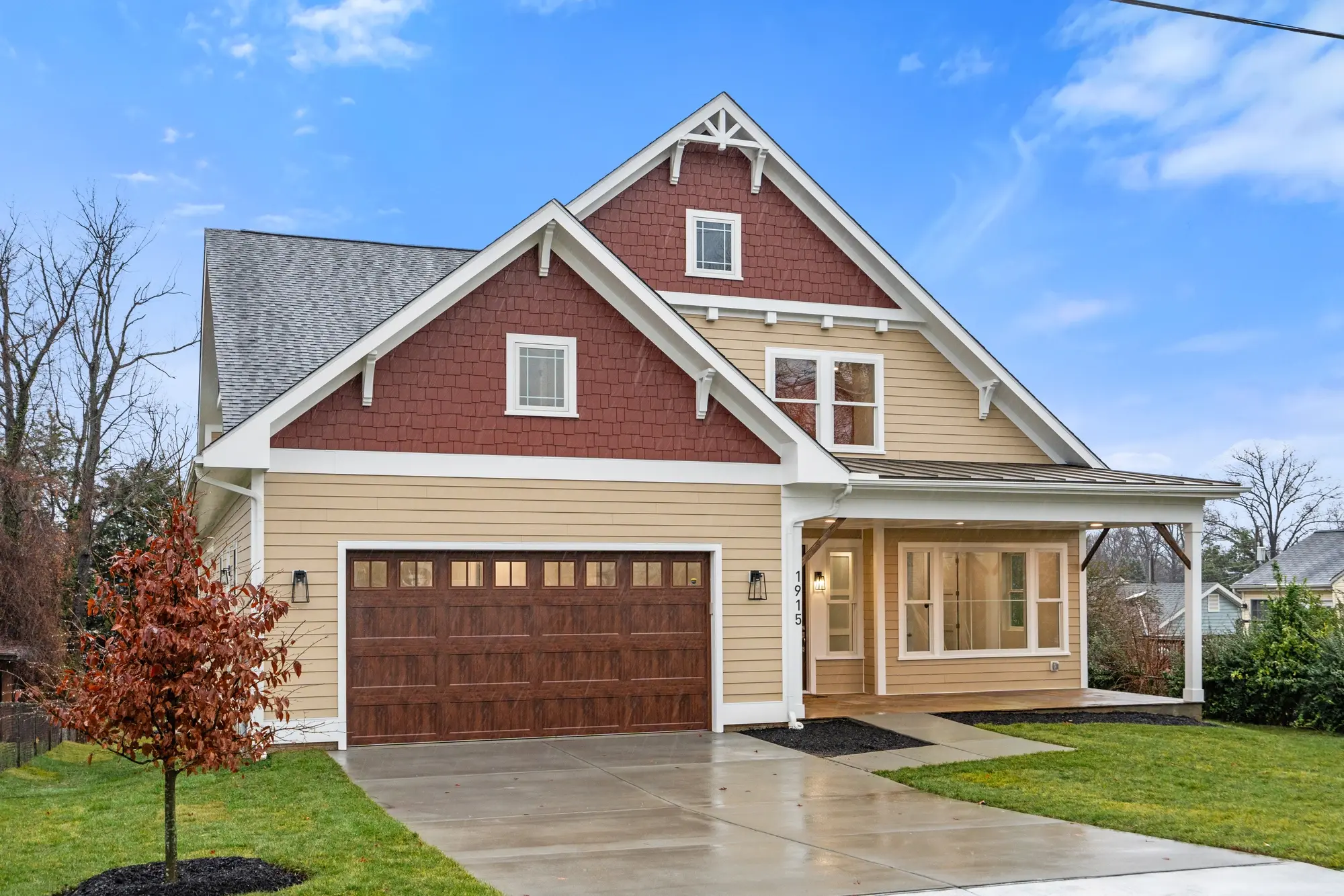 Renovated home exterior in Falls Church, VA captured by Umedia for real estate developer