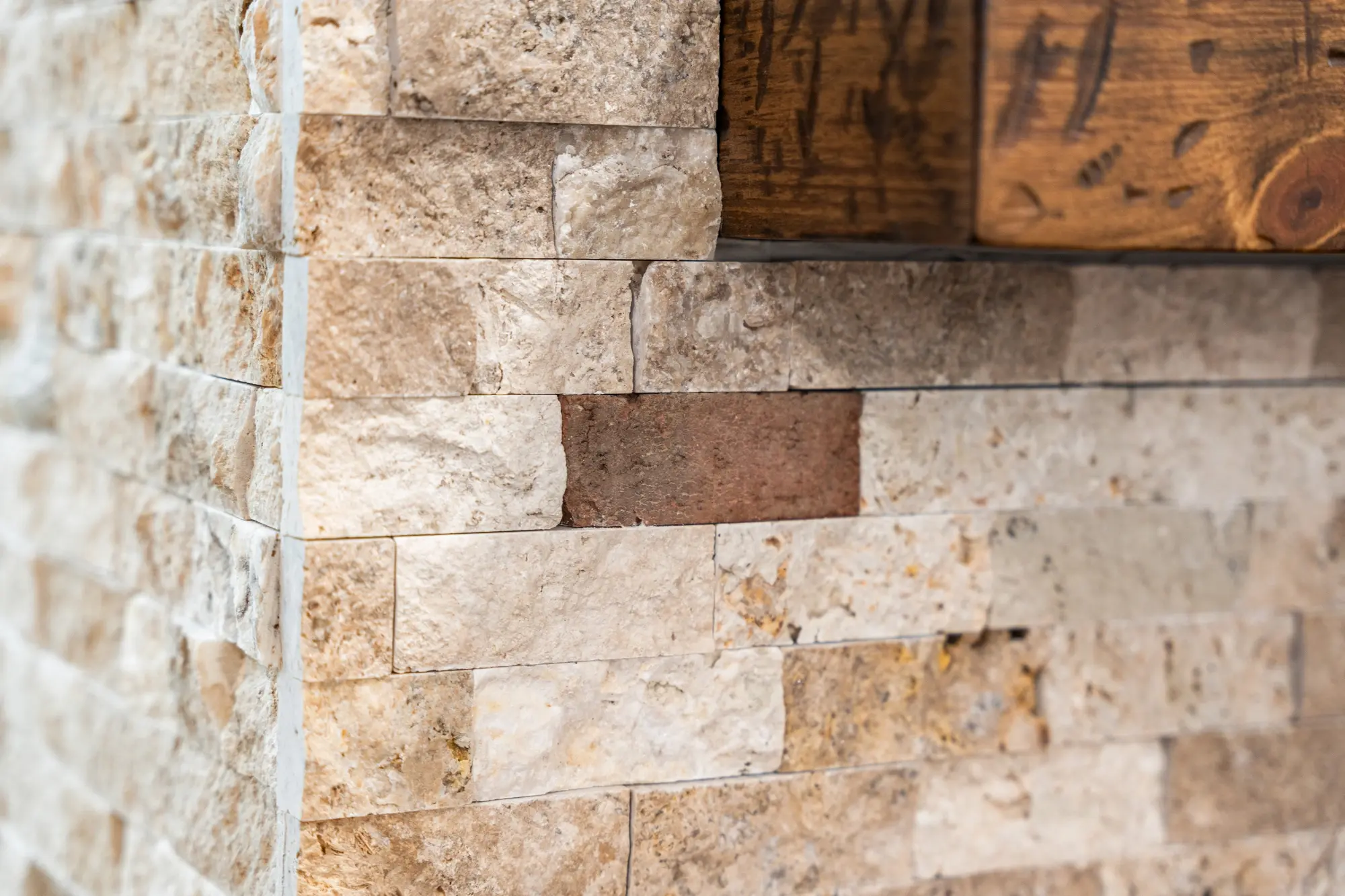 Custom real estate development close-up photo of texture
