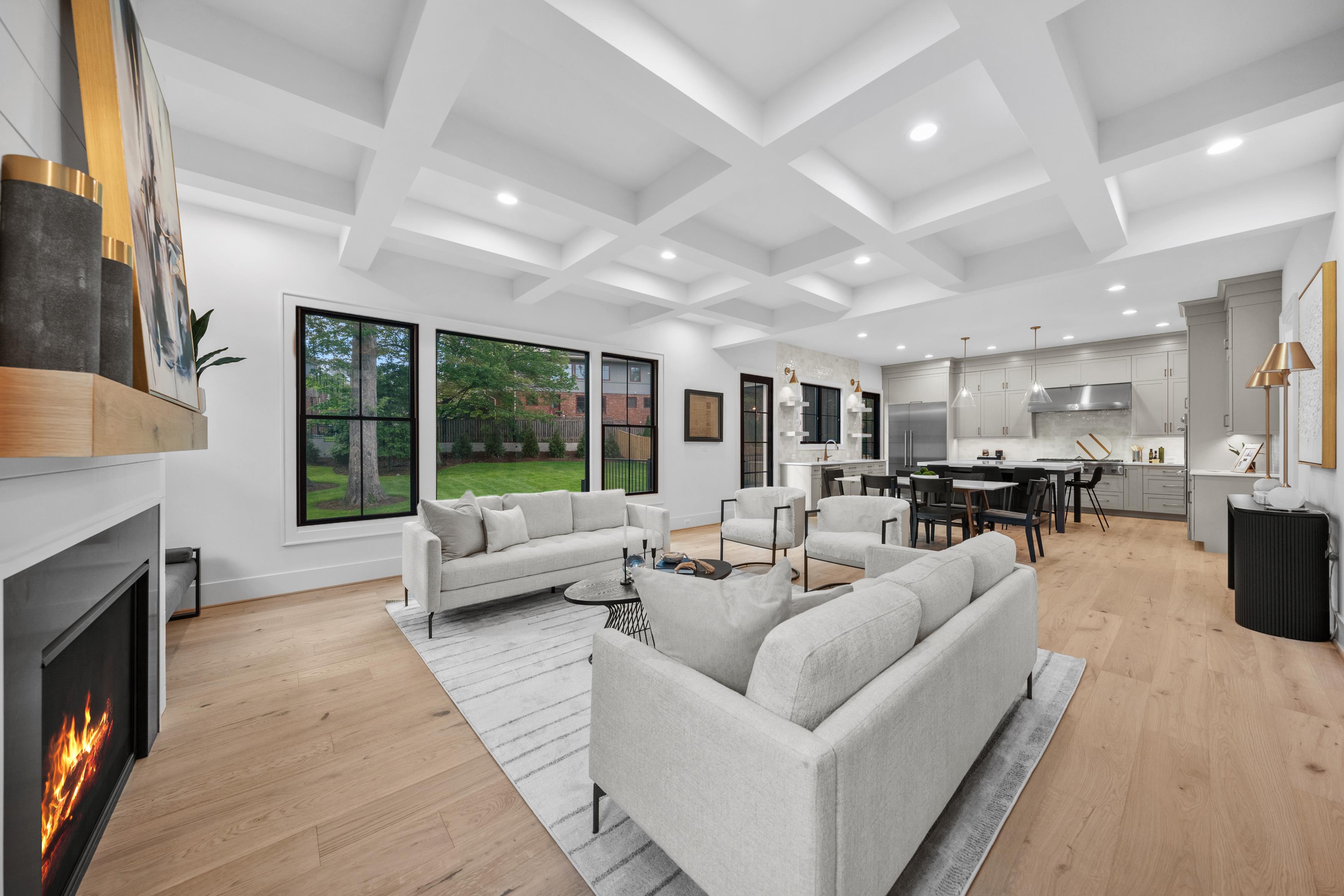 Spacious living room in new construction developer project Arlington