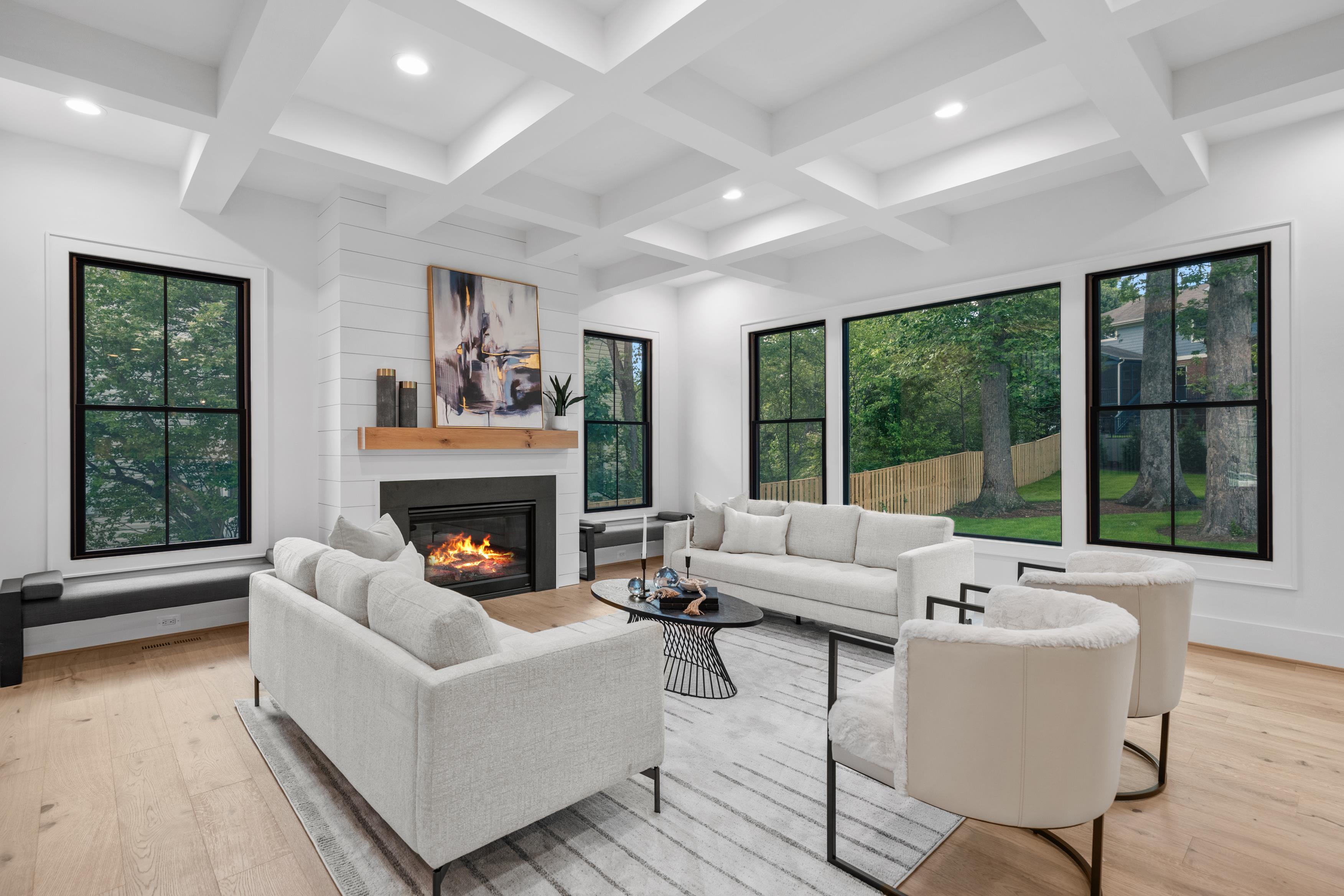 Spacious living room with natural lighting, shot by Umedia