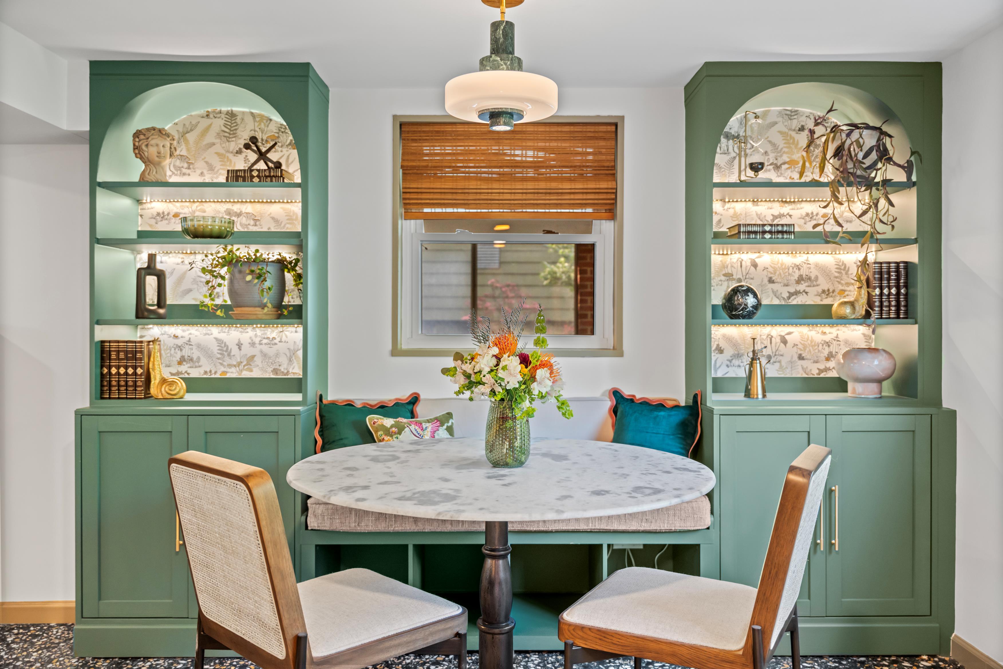 Dining room staged for real estate listing, captured by Umedia