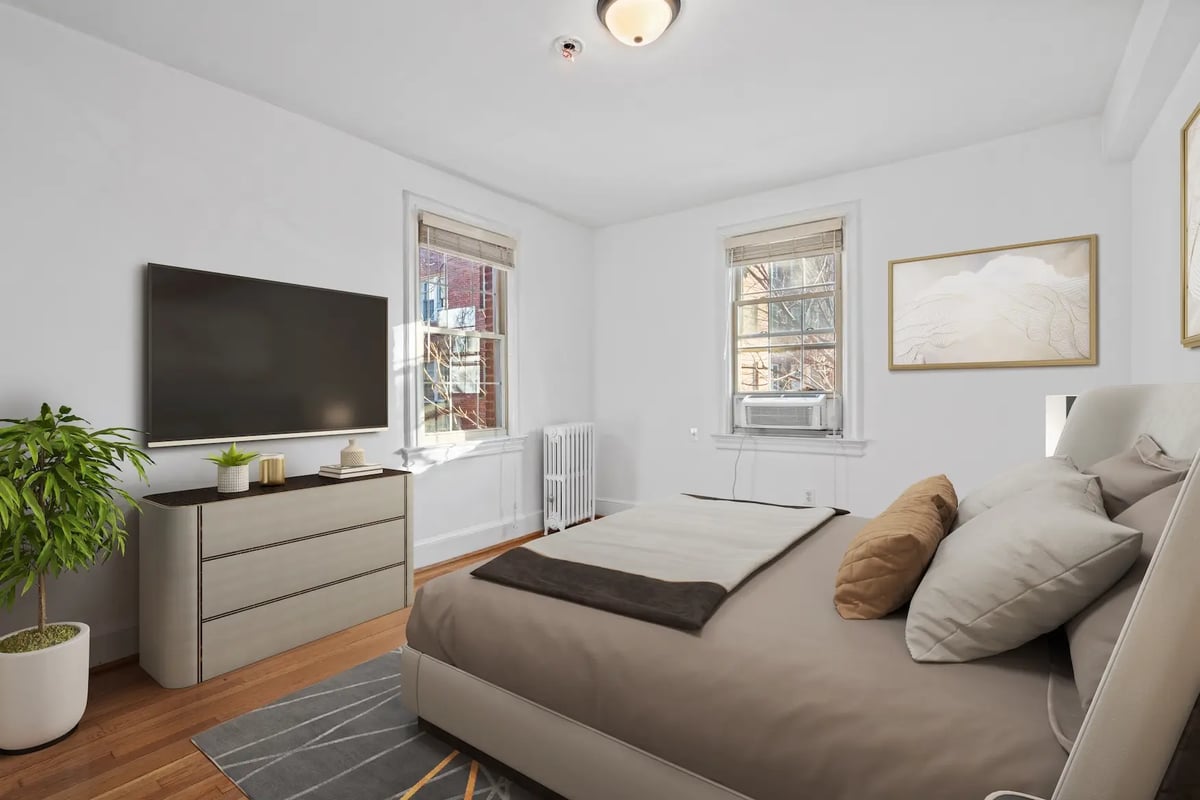 Beautifully staged bedroom — after virtual staging by Umedia