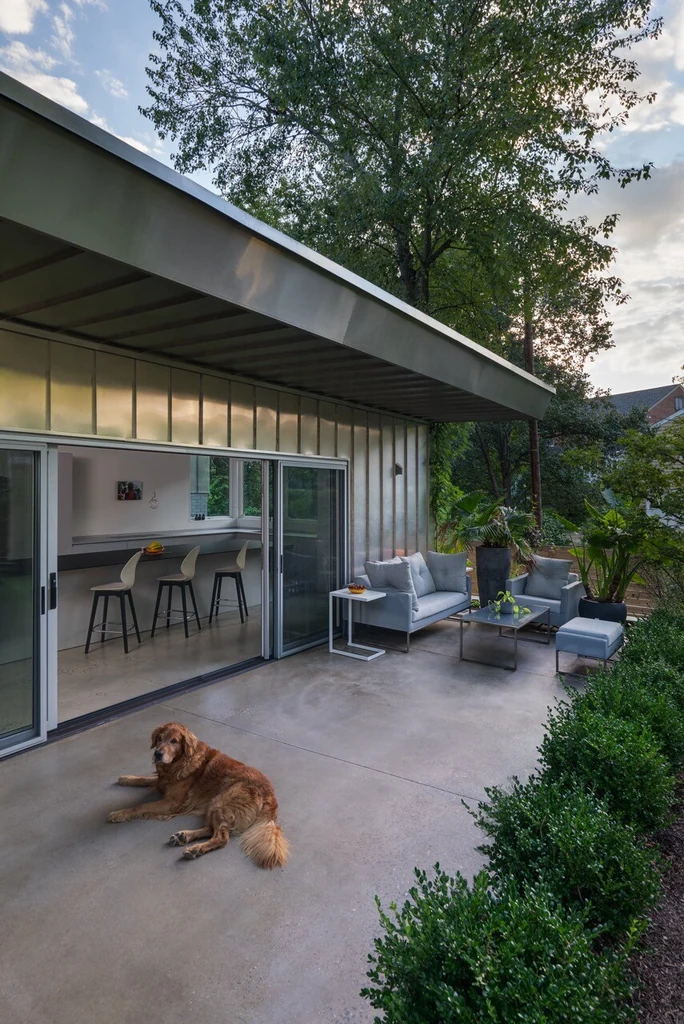 Modern house exterior detail — architectural photography in natural setting