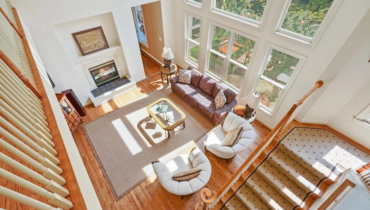 Living room HDR real estate photo